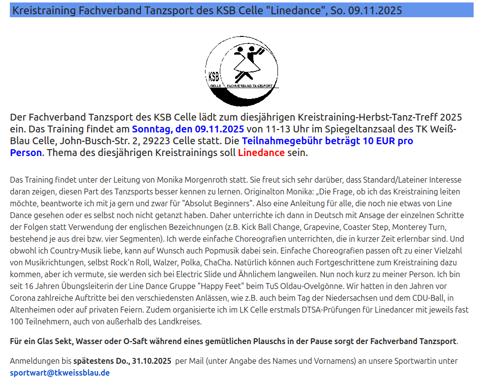 2025 11 09 Kreistraining Linedance KSB Celle