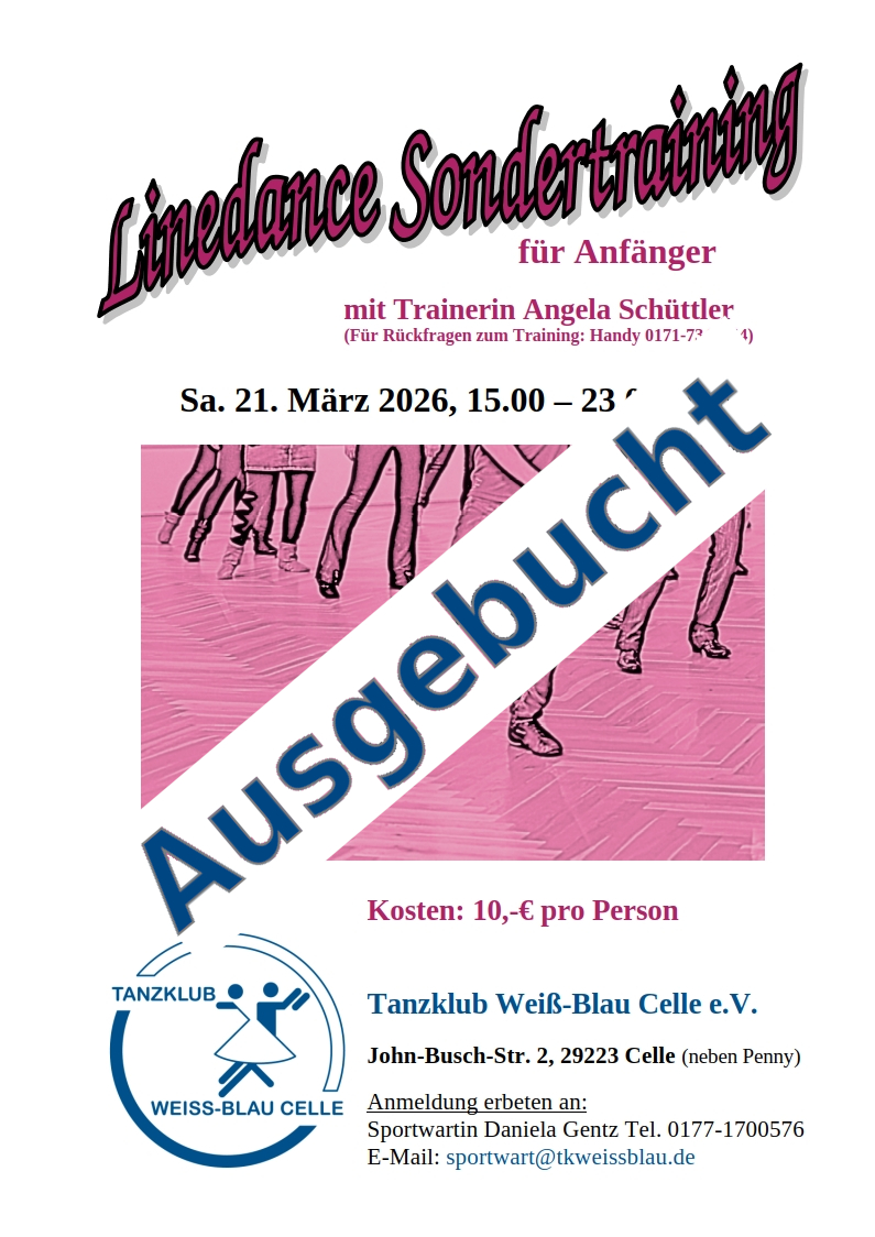 2026 03 21 Linedance Sondertraining Anfaenger Schuettler 3 ausgebucht