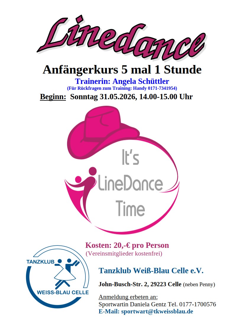 2026 05 31 Linedance Anfaengerkurs Schuettler 5x1Std